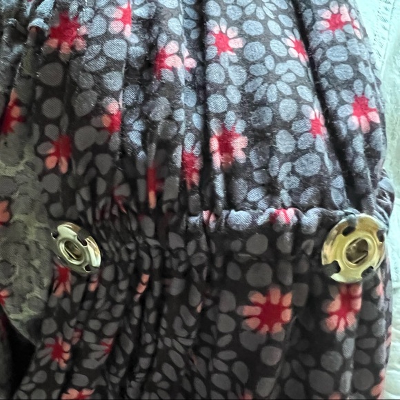 Anthropologie Purple Boho Prairie Maxi Dress XS Balloon Sleeve Pockets - Picture 11 of 12